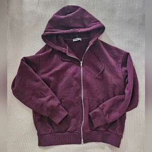 Burgundy Princess Polly Zip-Up Hoodie